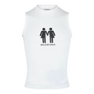 Balenciaga Pride 2022 Fitted Graphic Tank Multi Mens